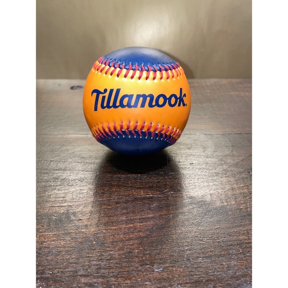 Tillamook Baseball Novelty Promotional Collectible Baseball Orange Blue - Picture 1 of 6